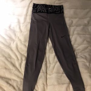 Nike Pro gray compression leggings